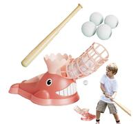 Rukjmqi Juguete De Béisbol con Pisotón, Máquina Lanzadora Y Entrenador De Swing, Accesorios Deportivos Ajustables Portátiles para Exteriores，Diversión Familiar para Niños Y Adultos
