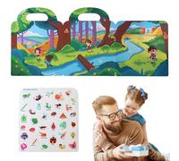 Rukjmqi Libro de pegatinas reutilizables para niños, Libros de pegatinas de viaje para niños | Papel tranquilo impermeable de gelatina | Decoración de la necesidad con Herramienta de aprendizaje de
