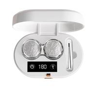 Rukjmqi Limpiador Ultrasónico Para Lentes De Contacto - Lavado con 3 Ajustes de Temporizador - Estuche Automático Con Espejo Para Limpieza De Lentes De Contacto,Unisex para Viaje y Trabajo