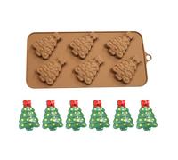 Rukjmqi Molde de silicona para chocolate | 6 formas festivas con fácil desmoldeo - Molde de silicona para barras de chocolate grandes - Para festivas de postres cocinar vacaciones hornear para