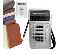 Rukjmqi Radio Portátil Pequeño - Radio Am Portátil | Electrónico a Pilas con Altavoz Inalámbrico y Sintonizador para Escuela, Trabajo, Camping, Hogar, Gimnasio, Viajes, Exteriores, Hombres y Mujeres
