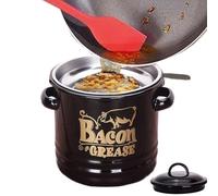 Rukjmqi Recipiente para Grasa de Bacon,Guardagrasas De 1200 Ml - Bote con Filtro y Espátula para Grasa | Para Cocina Repostería Desayuno Brunch Y Comidas Familiares