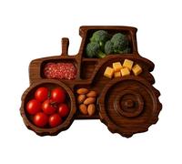 Rukjmqi Tablero de Charcutería,Bandeja de Servicio de Queso con Diseño de Motocicleta Tractor Excavadora | Plato de Madera con Motos Tractor Excavadora para Frutas y Recipiente para Alimentos
