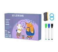 Rukjmqi Tarjetas de Trazos para Niños - Educativas Borrables Reutilizables - Tarjetas de Entrenamiento de Control del Lápiz para Preescolar - para Hogar Jardín de Infantes Juego Educación e
