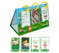Rukjmqi Tarjetas flash de animales realistas, Match de tarjetas flash de animales - 69x Tarjetas de fotos de animales realistas,Fun Vocabulary Builder, Early Learning Puzzle, juego de juego para niños