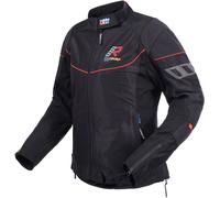 Rukka Airgobina Chaqueta textil de moto para mujer, negro-rojo, tamaño 40