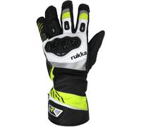Rukka Argosaurus 2.0 Guantes de motocicleta Gore-Tex, negro-amarillo, tamaño S para Hombres