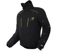 Rukka Flexo-R Chaqueta Textil de Motocicleta Impermeable, negro-amarillo, tamaño 48 para Hombres