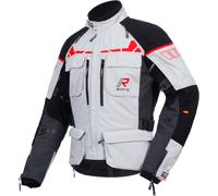 Rukka Ecuado-R Chaqueta textil de moto, Gris claro/negro/rojo, Talla 48