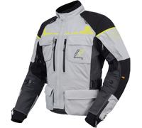 Rukka Ecuado-R Chaqueta textil de moto, Gris claro/neón, Talla 48