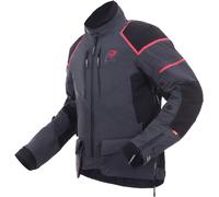 Rukka Exegal Gore-Tex Chaqueta textil para motocicleta, gris/rojo, Talla 46