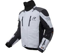 Rukka Flexo-R Chaqueta Textil de Motocicleta Impermeable, blanco/gris/negro, Talla 58