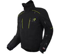 Rukka Flexo-R Chaqueta Textil de Motocicleta Impermeable, negro-amarillo, tamaño 62 para Hombres