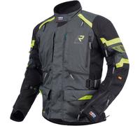 Rukka Madagasca-R Chaqueta textil de motocicleta, negro-gris-amarillo, tamaño 46 para Hombres
