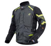 Rukka Madagasca-R Chaqueta textil de motocicleta, negro-gris-amarillo, tamaño 48 para Hombres