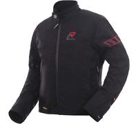Rukka Start-R Chaqueta textil para motocicleta, negro/rojo, Talla 46