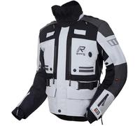 Rukka TitanTrail-R Chaqueta Textil de Motocicleta Impermeable, blanco/gris/negro, Talla 60