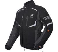 Rukka Ventu-R Chaqueta textil impermeable para motocicleta, negro/gris oscuro, Talla 46
