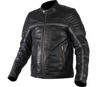Rukka Yorkton Chaqueta de cuero para motocicleta, negro/plata, Talla 48