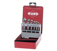 RUKO 102152T - Juego de 6 avellanadores cónicos, DIN 335 forma C