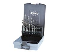 Ruko 245049RO - Juego de brocas y machos espirales 14 piezas (DIN 338 tipo N y DIN 371/376 tipo C 35º, HSS)