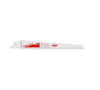 RUKO 33189245 - Pack de 5 sierras de sable HCS Acero con vástago universal 1/2", para madera, 150 mm (Equivalencia Bosch S 644 D)