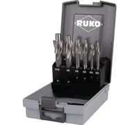 RUKO R102451RO - Juego de plomero plano con mango recto y piloto fijo en caja de plástico, DIN 373, acabado brillante, 6 piezas, R102451RO