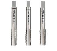Ruko Terrax 230100TX - Juego de machos de roscar a mano M10 x 1,50 (DIN 352, HSS, 3 piezas)