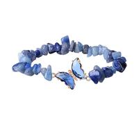 Rulbelok Cuentas de piedra natural de longitud ajustable para cumpleaños, aniversarios, día de San Valentín, cristales naturales para aliviar el estrés, talla única, como se describe