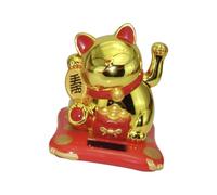 Rulbelok Panel fotovoltaico de poliestireno, estatua de gato exitoso para decoración interior de coche, brazos de reubicación automática, símbolo cultural, verde solar para cubierta de coche