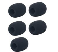 Rulbelok Paquete de 5 esponjas profesionales de espuma para parabrisas de micrófono, para conferencias, sonido claro ampliamente