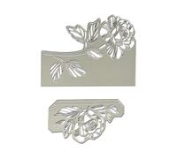 Rulbelok Plantillas troqueladas de metal con diseño de flores de acero al carbono para hacer tarjetas, álbumes de recortes, papel, manualidades, troqueles de corte de papel floral