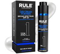 RULE - Crema hidratante facial 10 en 1 para hombre con SPF 20, crema facial antienvejecimiento para hombres, colágeno, extracto de regaliz, vitamina B, C, E, loción facial antiarrugas, crema de día