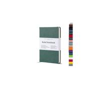 Ruled Notebook - A5 Green | Premium Hardcover Journal with Vegan Leather Thick 120gsm Cream Lined Paper | Gift Ideas For Writers, Journalers, Business