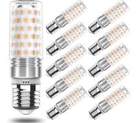 RuLEDne Bombilla E27 LED blanco cálido 2700 K, 7 W, bombilla E27 maíz, equivalente a bombilla halógena 60 W, 70 W, sin parpadeo, AC175-265 V, 760 LM, 360 ángulos (7W 4000K 10PCS)