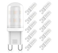 RuLEDne Bombilla LED G9 2W Sustitución para bombilla halógena 28W 25W 20W, Bombilla LED G9 Blanco cálido 2700K, AC 220V-240V, CRI 85+, Sin parpadeo, ángulo de 360 grados
