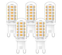 RuLEDne Bombillas LED G9 3W Equivalente a 33W 40W Lampara Halógena, Lámparas LED G9 Blanco Cálido 3000K, CRI> 83, 320LM, 360 Grados, AC 220V-240V, No Regulable, Paquete de 5