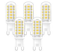 RuLEDne Bombillas LED G9 3W Equivalente a 33W 40W Lampara Halógena, Lámparas LED G9 Blanco Cálido 3000K, CRI> 83, 320LM, 360 Grados, AC 220V-240V, No Regulable, Paquete de 5 (4000K 5 PCS)