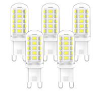 RuLEDne Bombillas LED G9 3W Equivalente a 33W 40W Lampara Halógena, Lámparas LED G9 Blanco Cálido 3000K, CRI> 83, 320LM, 360 Grados, AC 220V-240V, No Regulable, Paquete de 5 (6000K 5 PCS)