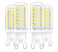 RuLEDne Bombillas LED G9 Blanco Frío 6000K, 3 W equivalentes a una bombilla halógena de 50 W, fuente de luz LED G9, A C 230 V, mini bombilla incandescente, CRI 85+, 520 LM, 4 unidades.