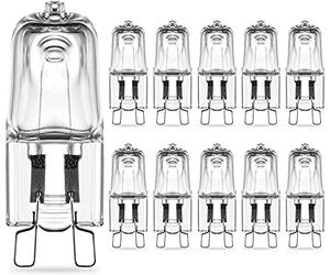 RuLEDne Lámparas halógenas G9 60W 2800K blanco cálido 750lm transparente Bombilla de cápsula lámpara halógena de 230V, lámpara halógena Con casquillo G9,ángulo de haz de 360°