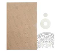 RULER GRIP PBITS | Empuñaduras para regla de colcha de silicona transparente | 30pcs anillos de agarre no slip, anillos de soporte adhesivo para costuras soberanas