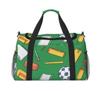 Ruler Pencil - Bolsa de viaje para fútbol, deporte, gimnasio, durante la noche, para hombres y mujeres, equipaje de mano ligero para entrenamiento y vacaciones