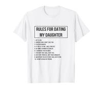 Rules For Dating My Daughter Novelty Graphic Cool Designs Camiseta