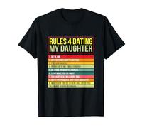 Rules For Dating My Daughter Novelty Graphic Cool Designs Camiseta