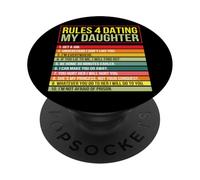 Rules For Dating My Daughter Novelty Graphic Cool Designs PopSockets PopGrip Adhesivo