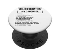 Rules For Dating My Daughter Novelty Graphic Cool Designs PopSockets PopGrip Adhesivo