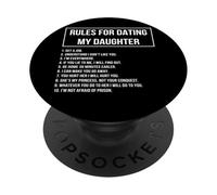 Rules For Dating My Daughter Novelty Graphic Cool Designs PopSockets PopGrip Adhesivo