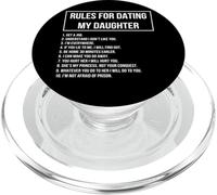 Rules For Dating My Daughter Novelty Graphic Cool Designs PopSockets PopGrip para MagSafe