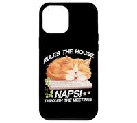 RULES THE HOUSE NAPS THROUGH THE MEETINGS Carcasa para iPhone 12 Pro Max